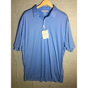 Mens NWT Greg Norman Polo ML75 Luxury Microfiber Baby Blue Golf Outdoors Sports